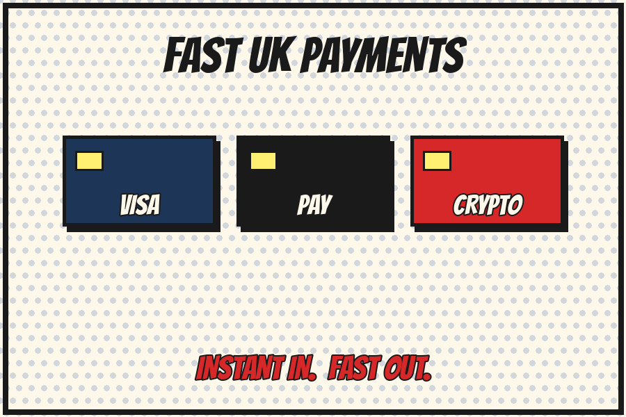 Fast UK payments at Haha Spin - Visa, Pay and Crypto